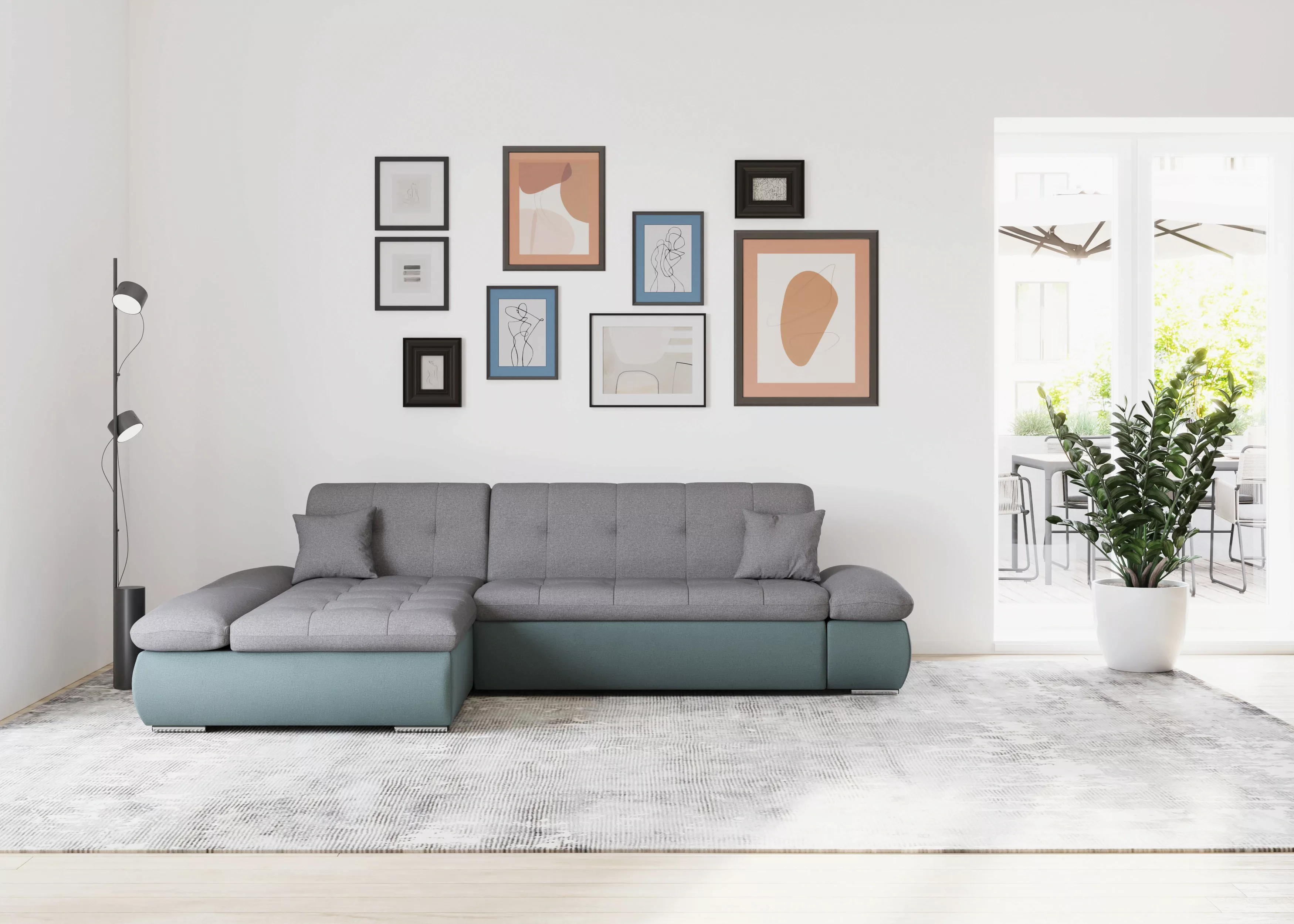 DOMO collection Ecksofa "Moric, L-Form, XXL-Sofa - Breite 300cm", wahlweise günstig online kaufen