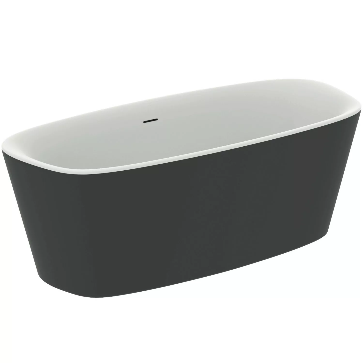 Ideal Standard Oval-Badewanne Dea freistehend 170 cm x 75 cm Schwarz Matt günstig online kaufen