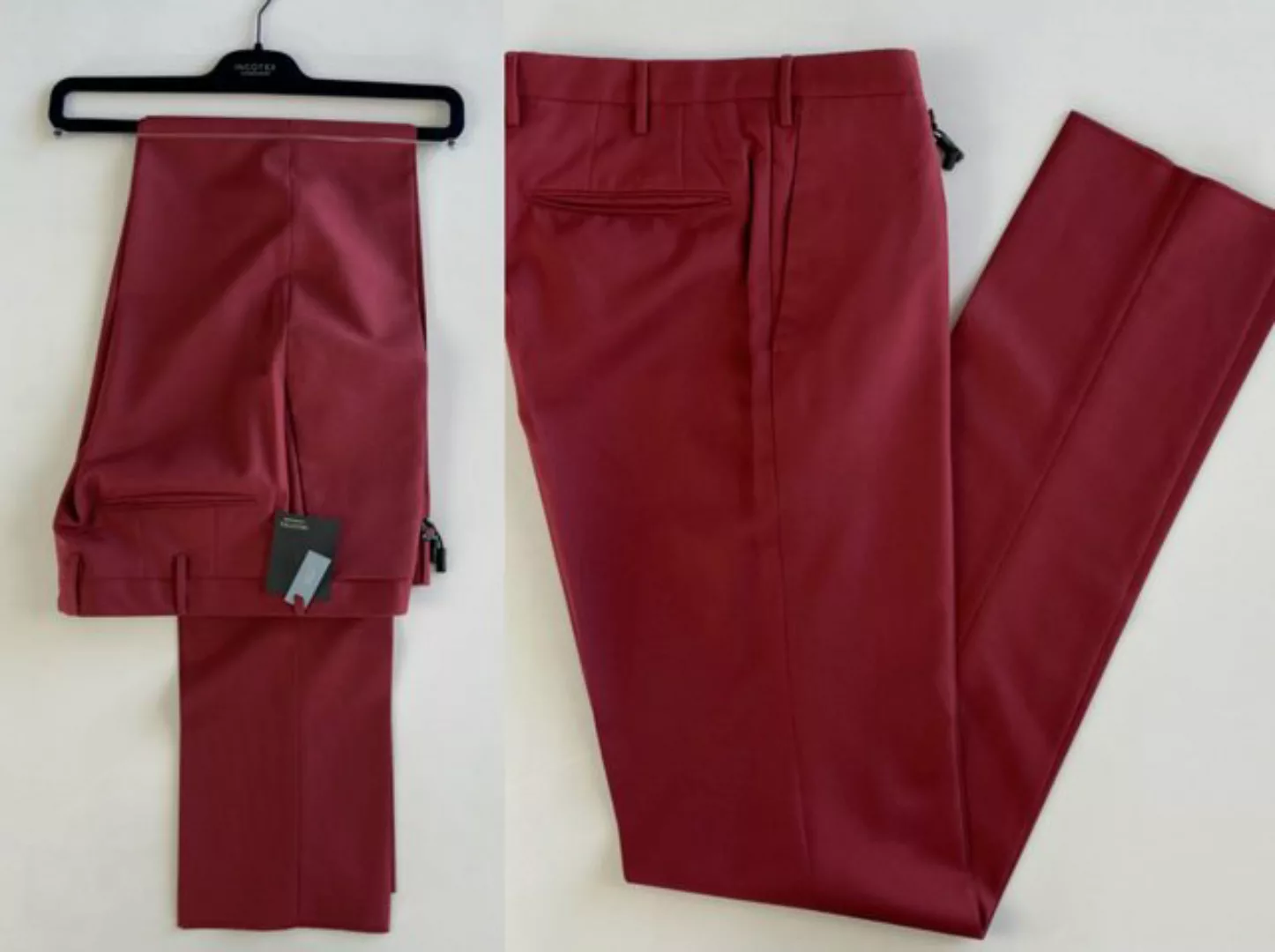 Incotex Loungehose INCOTEX Italy Venezia Lana Wool Classic Red Trousers Hos günstig online kaufen