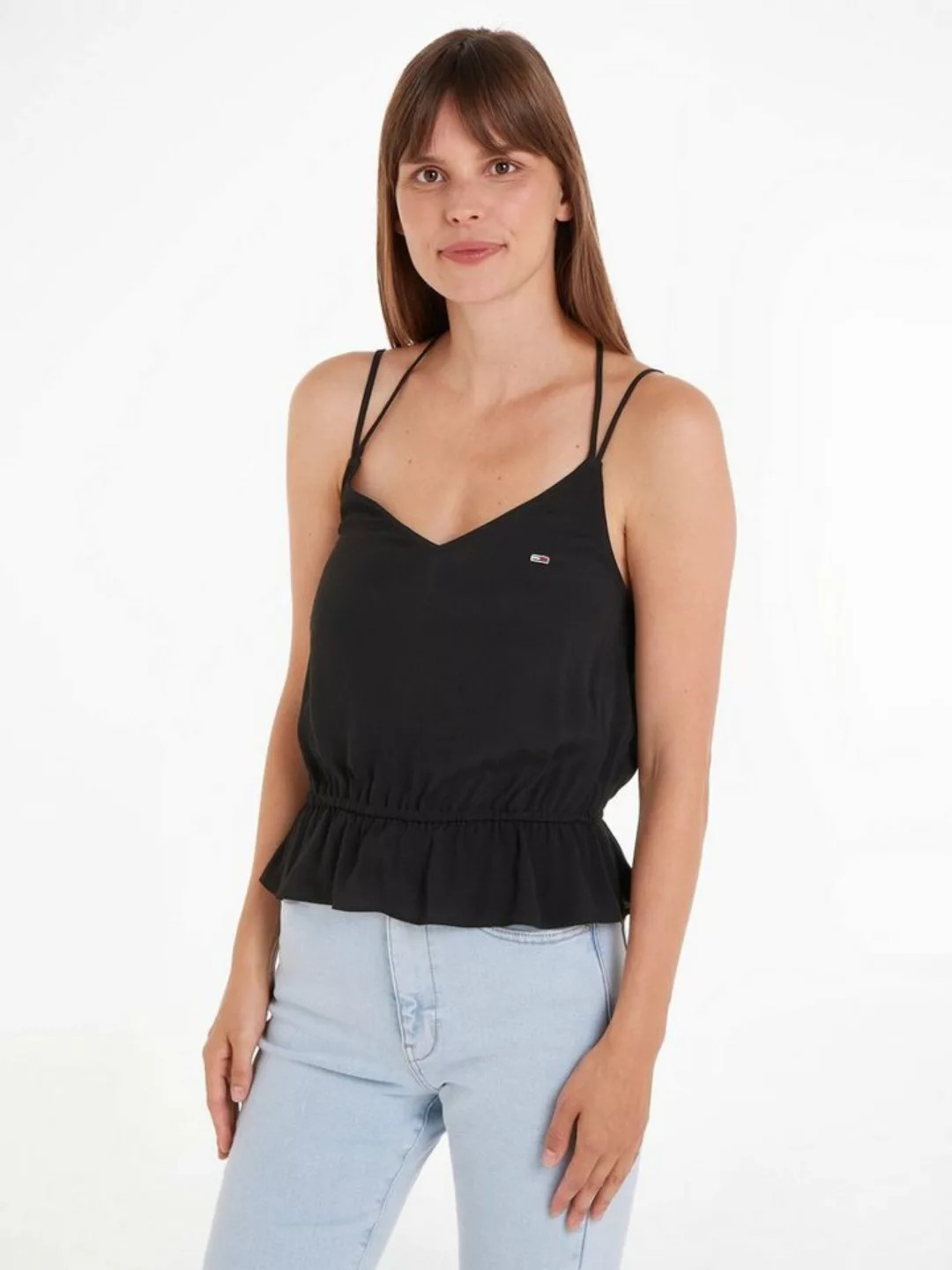 Tommy Jeans Blusentop TJW ESSENTIAL STRAPPY TOP mit Tommy Jeans Logo günstig online kaufen