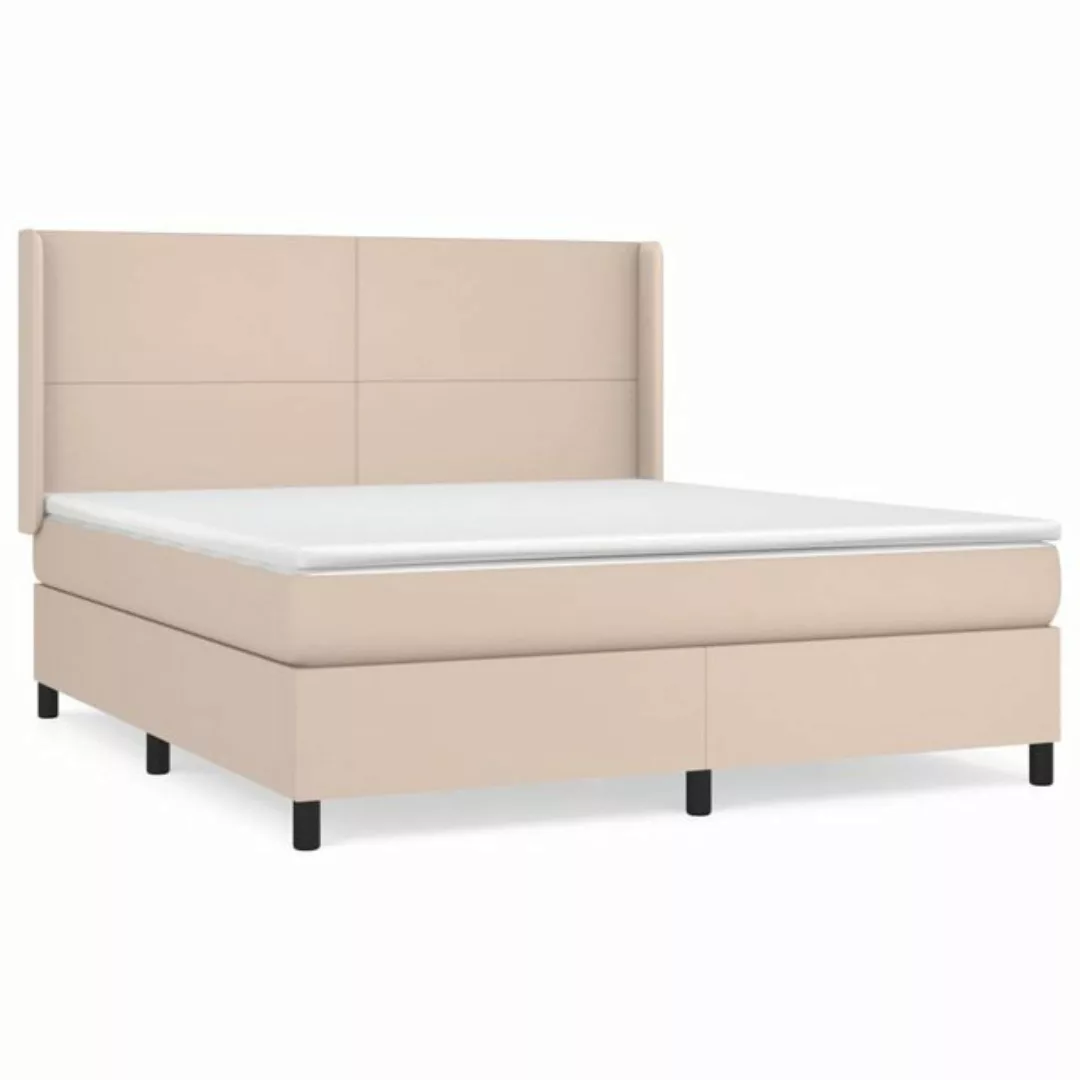 vidaXL Boxspringbett Bett Boxspringbett Kunstleder komplett mit Matratze & günstig online kaufen