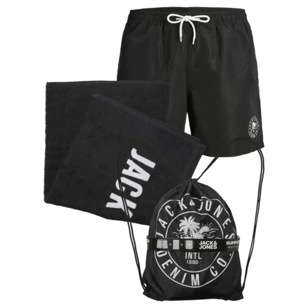 Jack&Jones Strandset mit Badeshorts, Badetuch und Stoffrucksack günstig online kaufen