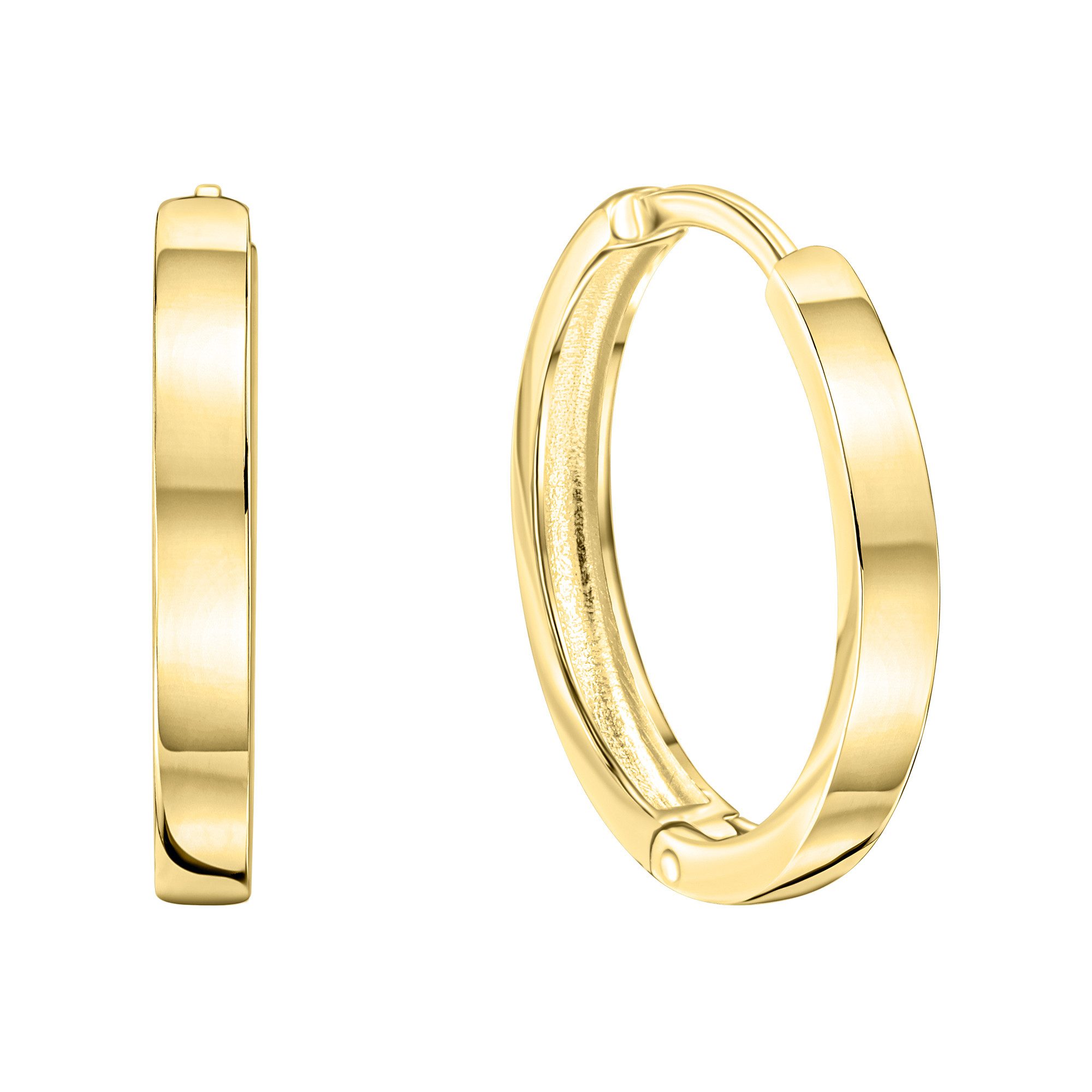 Vivance Paar Creolen 585/- Gelbgold matt/glanz günstig online kaufen