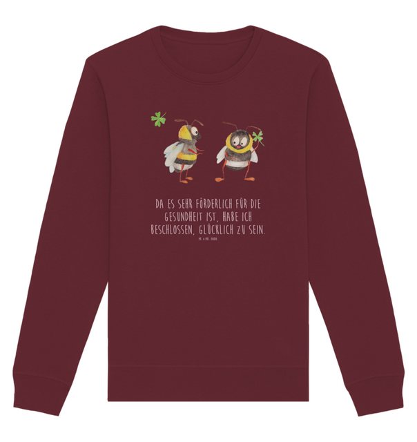 Mr. & Mrs. Panda Longpullover Größe M Hummeln Kleeblatt - Burgundy - Gesche günstig online kaufen