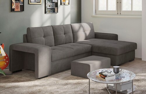 COTTA Ecksofa "Mattina L-Form", inkl. Hocker, wahlweise mit Bettfunktion un günstig online kaufen