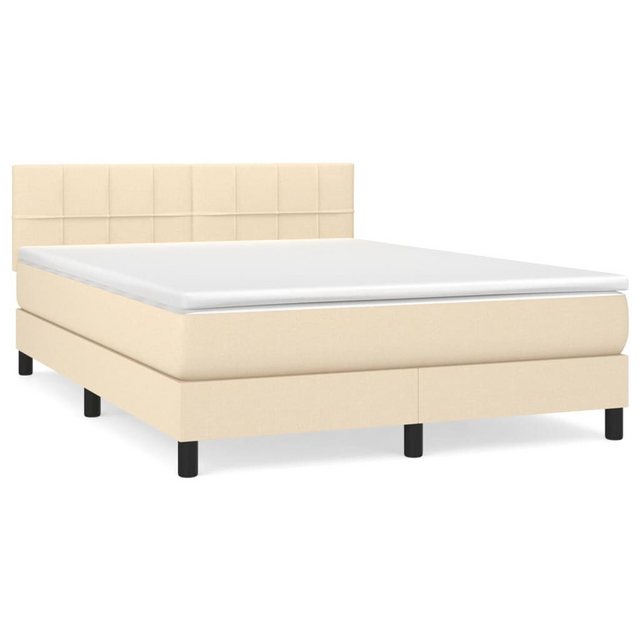 vidaXL Boxspringbett Bett Boxspringbett mit Matratze und LED Stoff (140 x 1 günstig online kaufen