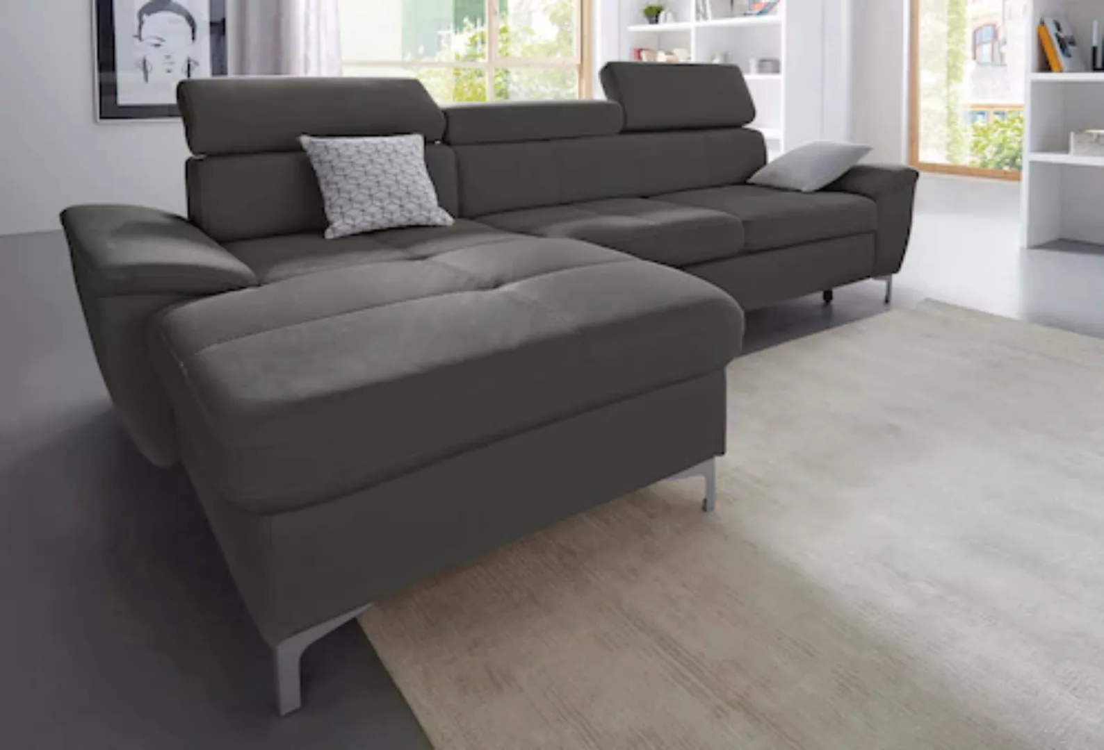 exxpo - sofa fashion Ecksofa Azzano, L-Form, wahlweise mit Bettfunktion und günstig online kaufen