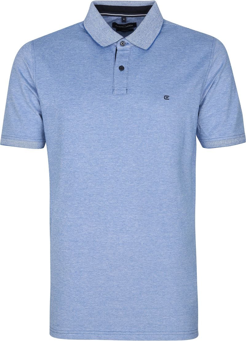 Casa Moda Poloshirt Stretch Blau - Größe M günstig online kaufen