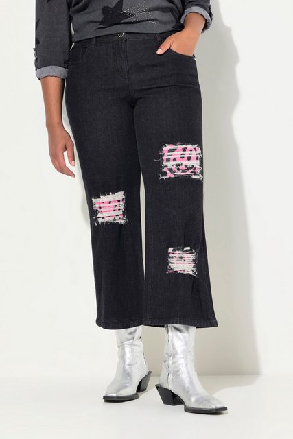 Angel of Style 5-Pocket-Jeans Jeans weites Bein Destroy-Effekten Smiley günstig online kaufen