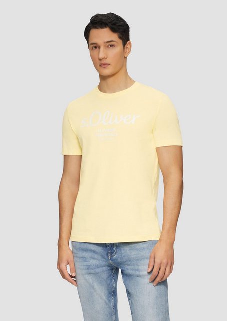 s.Oliver Kurzarmshirt T-Shirt mit Logo-Print Artwork günstig online kaufen