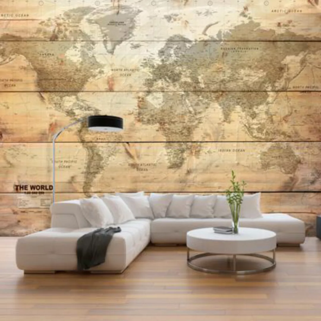 artgeist Fototapete Map on Boards mehrfarbig Gr. 400 x 280 günstig online kaufen