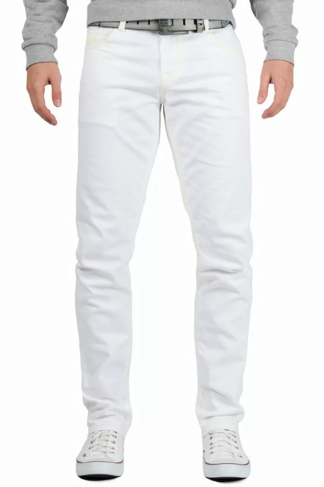 Cipo & Baxx Slim-fit-Jeans Herren Hose BA-CD319C W38/L34 (1-tlg) in Weiß mi günstig online kaufen