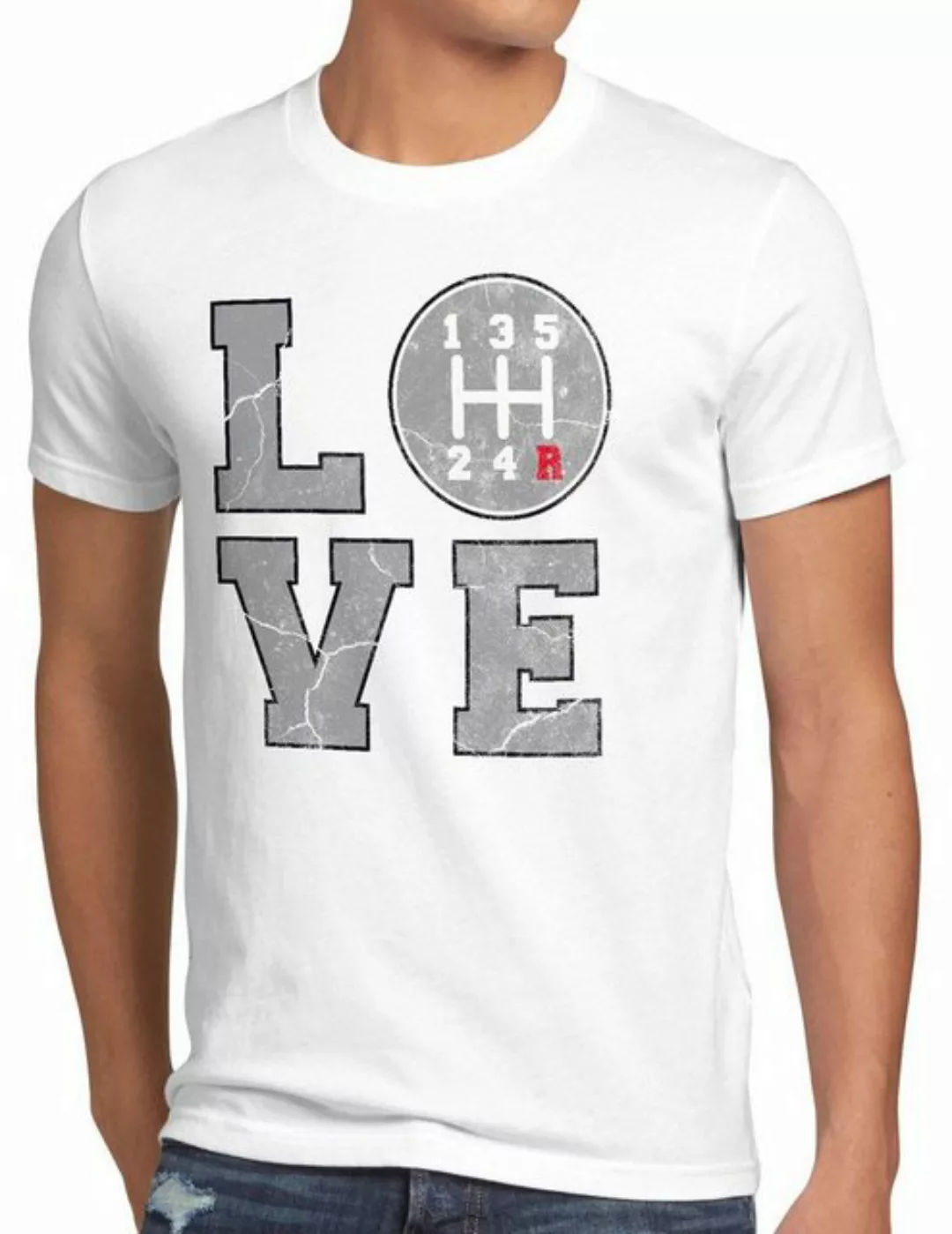 style3 Print-Shirt Herren T-Shirt Love Gear Auto Gänge Tuner Top Motor Tuni günstig online kaufen