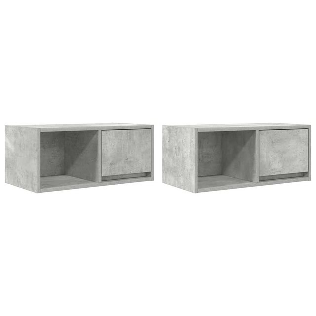 vidaXL TV-Schrank TV-Schränke 2 Stk. Betongrau 60x31x25,5 cm Holzwerkstoff günstig online kaufen