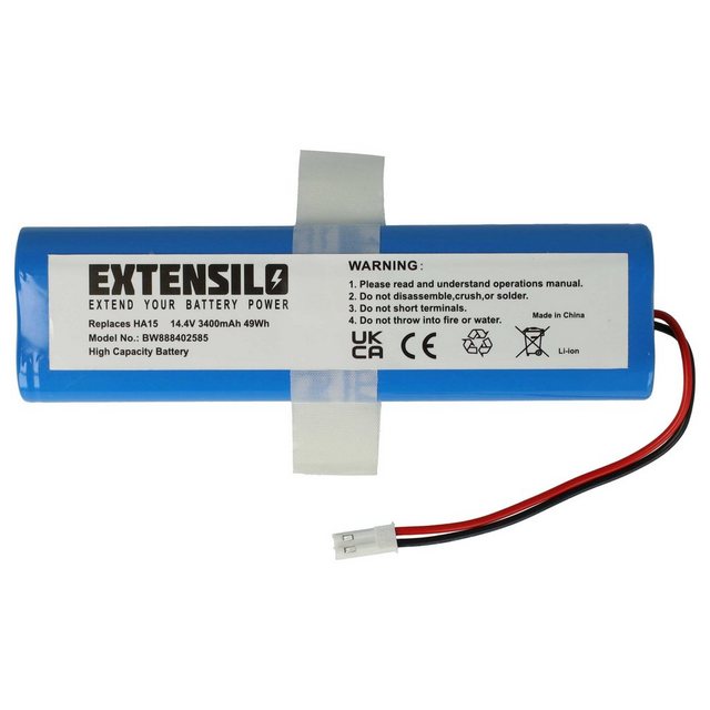 Extensilo kompatibel mit iLife X750 Staubsauger-Akku Li-Ion 3400 mAh (14,4 günstig online kaufen