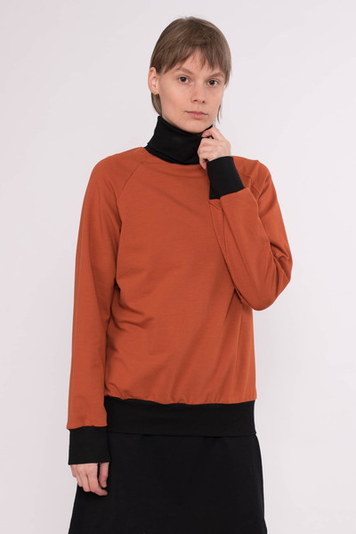 Rollkragensweater Try / Rost Aus Bio-baumwolle - Unisex günstig online kaufen