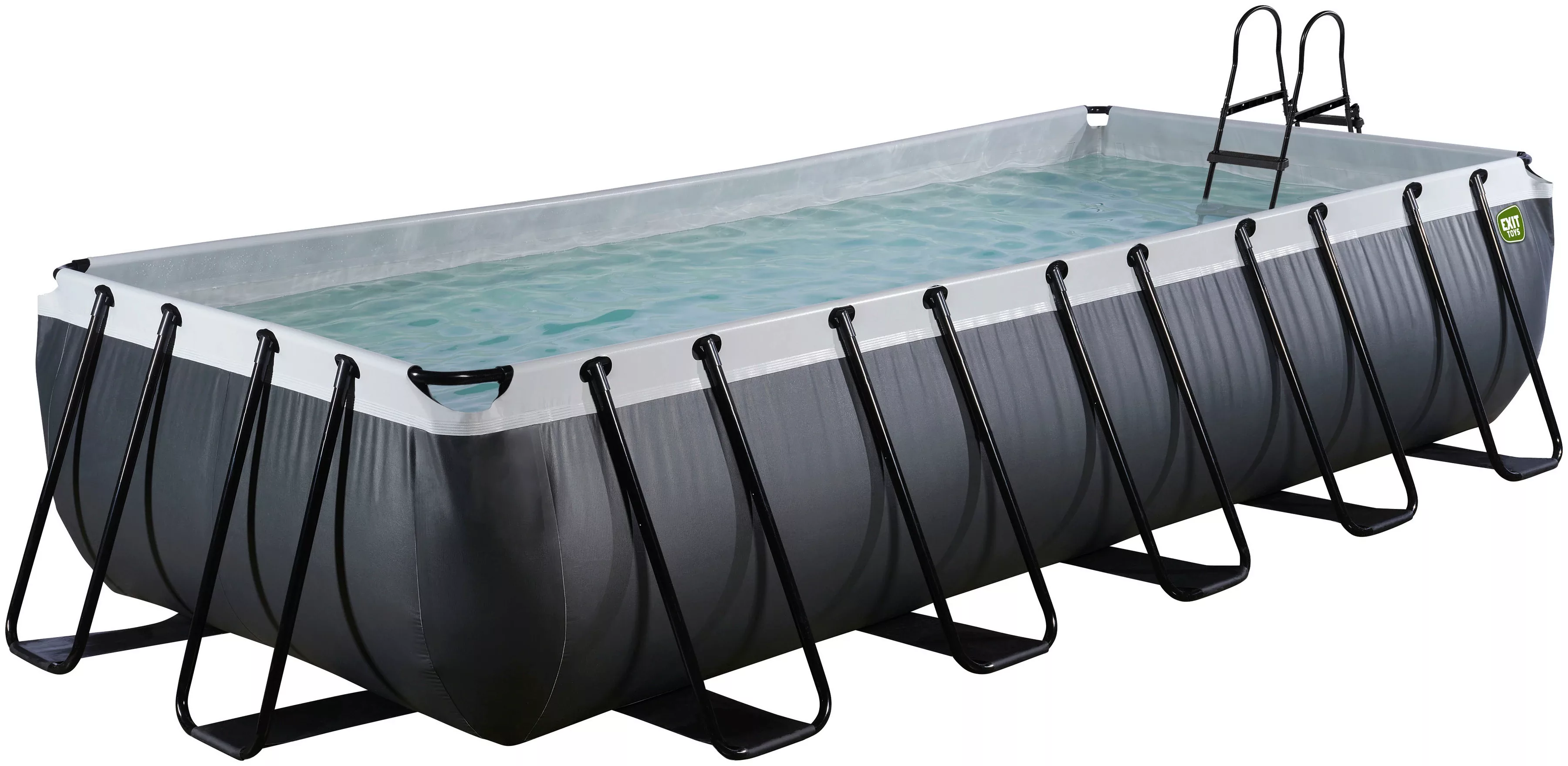 EXIT Framepool "Black Leather Pool 540x250x100cm", mit Filterpumpe - schwar günstig online kaufen