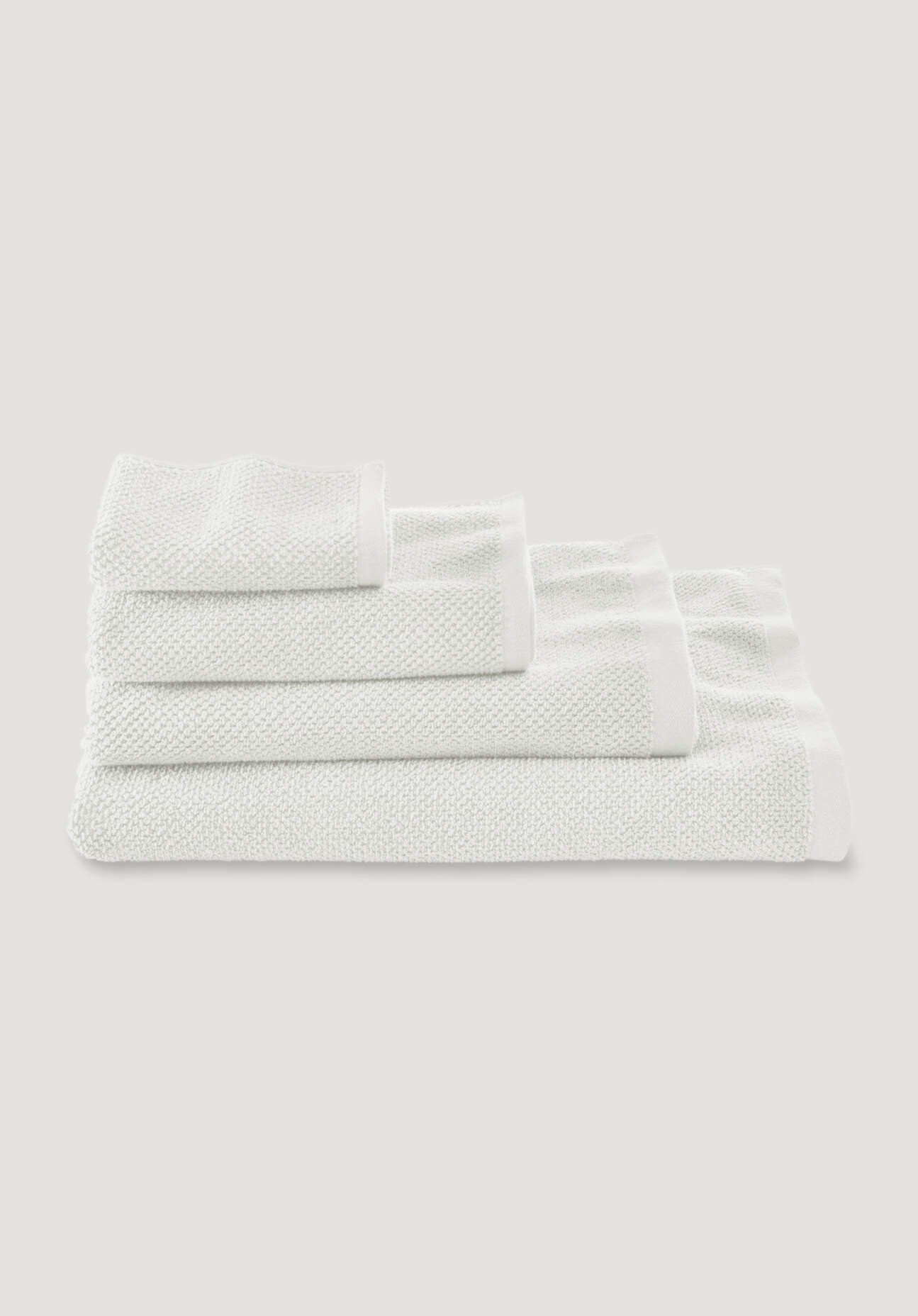 hessnatur Frottier-Handtuch mit Struktur aus Bio-Baumwolle - weiß - Größe 7 günstig online kaufen