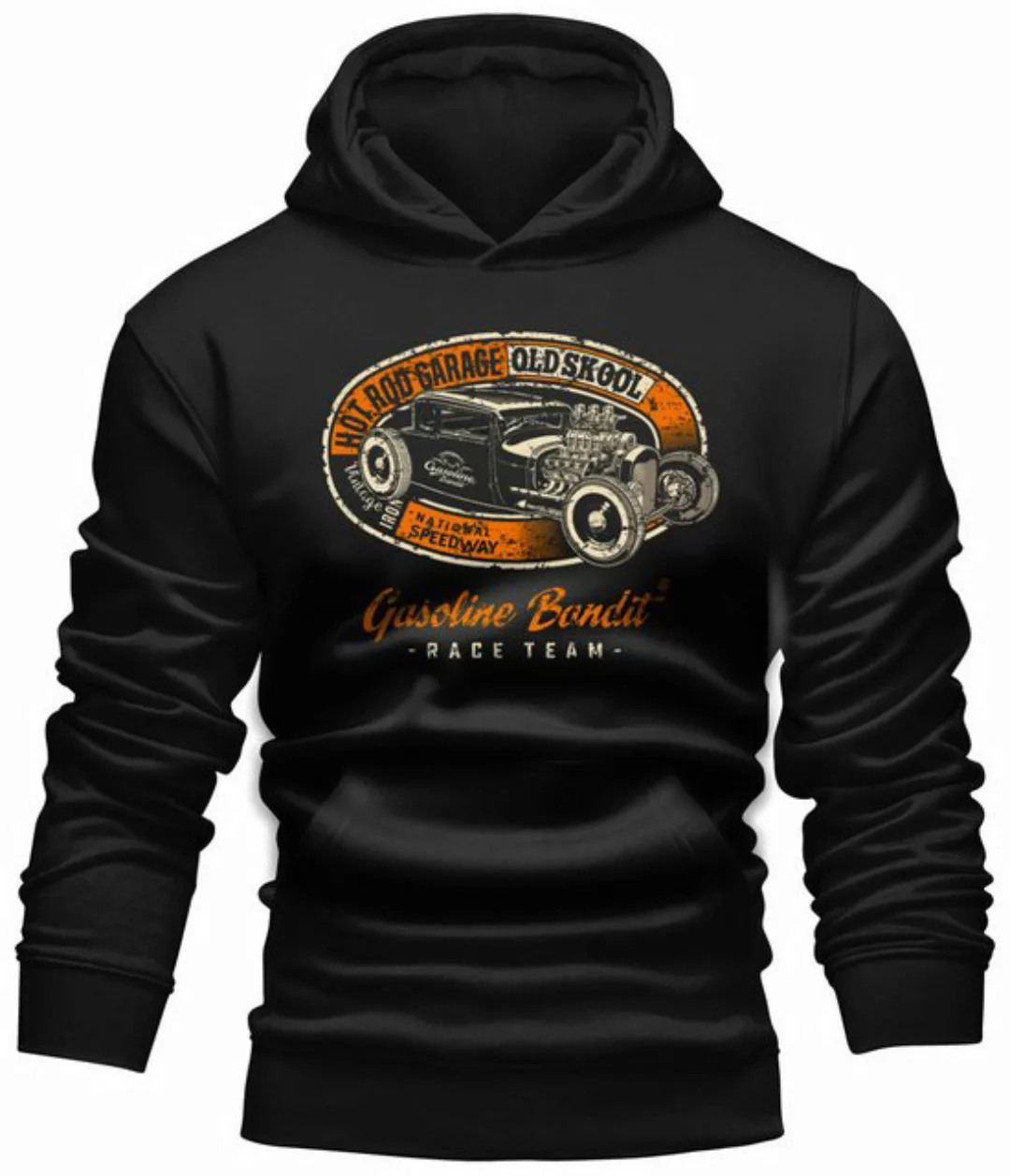 GASOLINE BANDIT® Kapuzensweatshirt Biker Racer Kapuzen-Hoodie: Hot Rod Gara günstig online kaufen