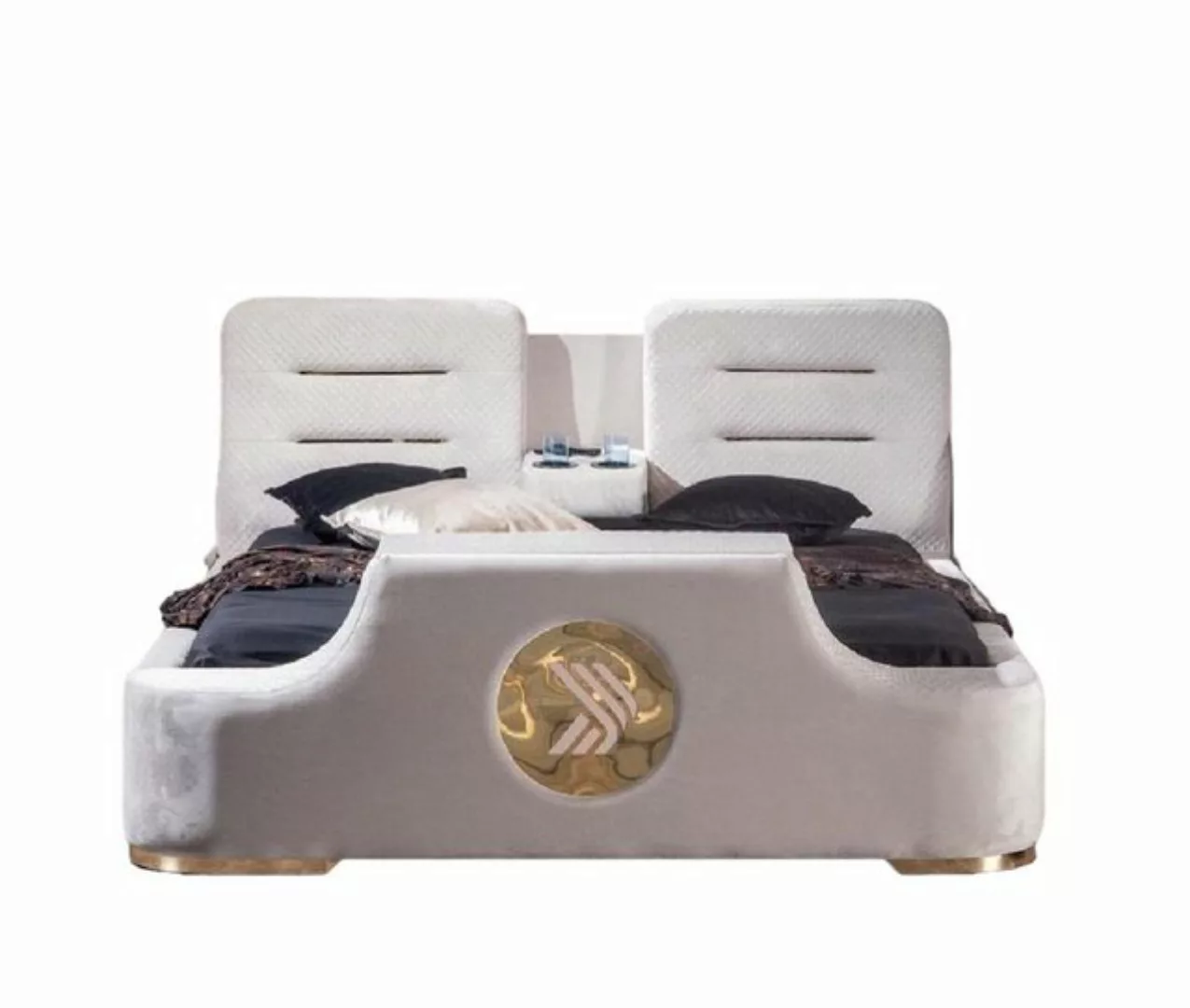 JVmoebel Bett Doppelbett Modern Luxus Hocker Multifunktion Design Polster S günstig online kaufen