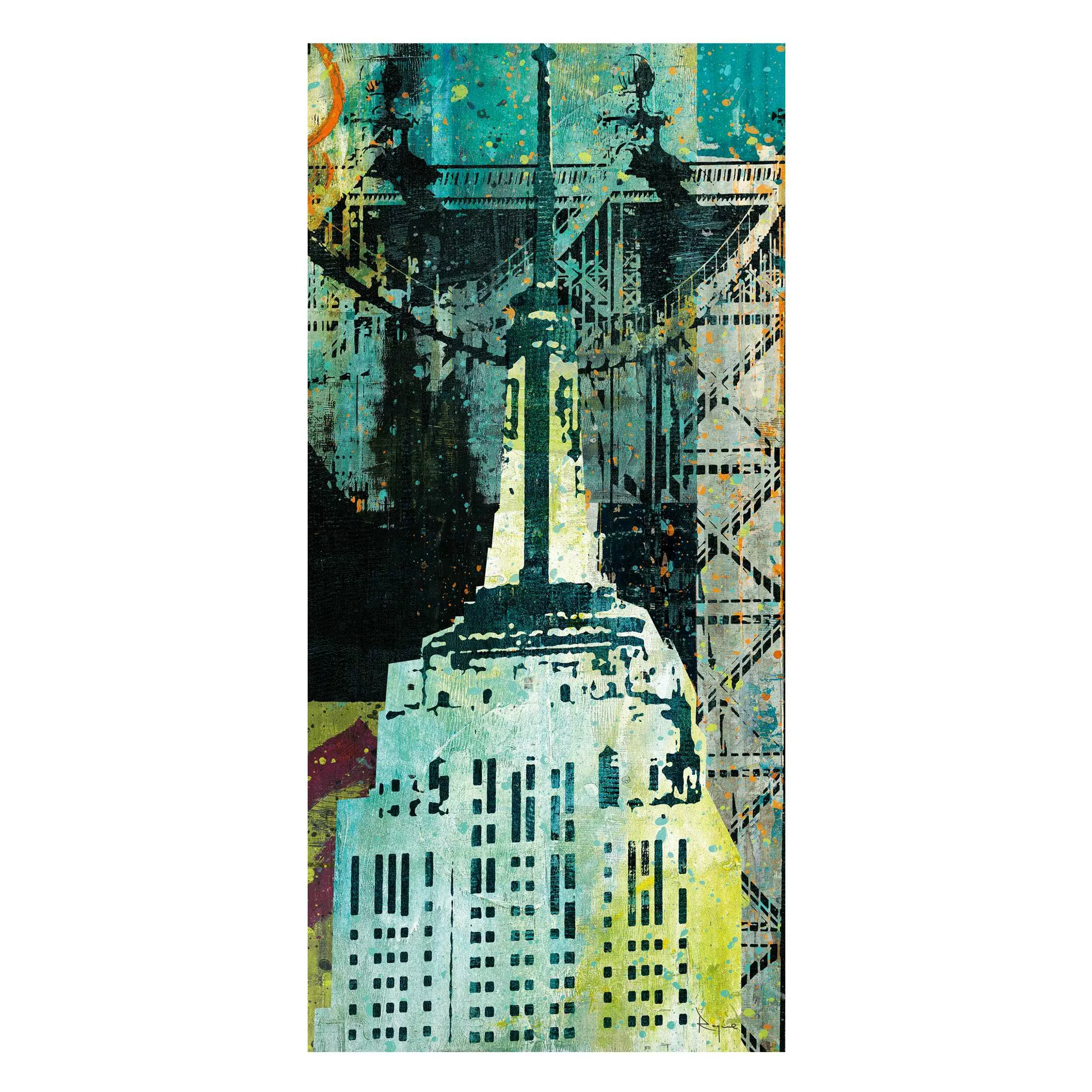 Magnettafel NY Graffiti Empire State Building günstig online kaufen