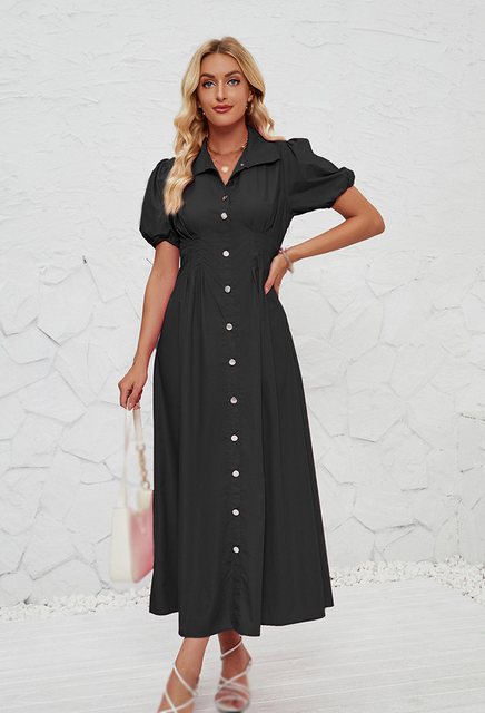 CHENIN Petticoat-Kleid Casual Short -Sleeved Systemabzug Taille Super lange günstig online kaufen