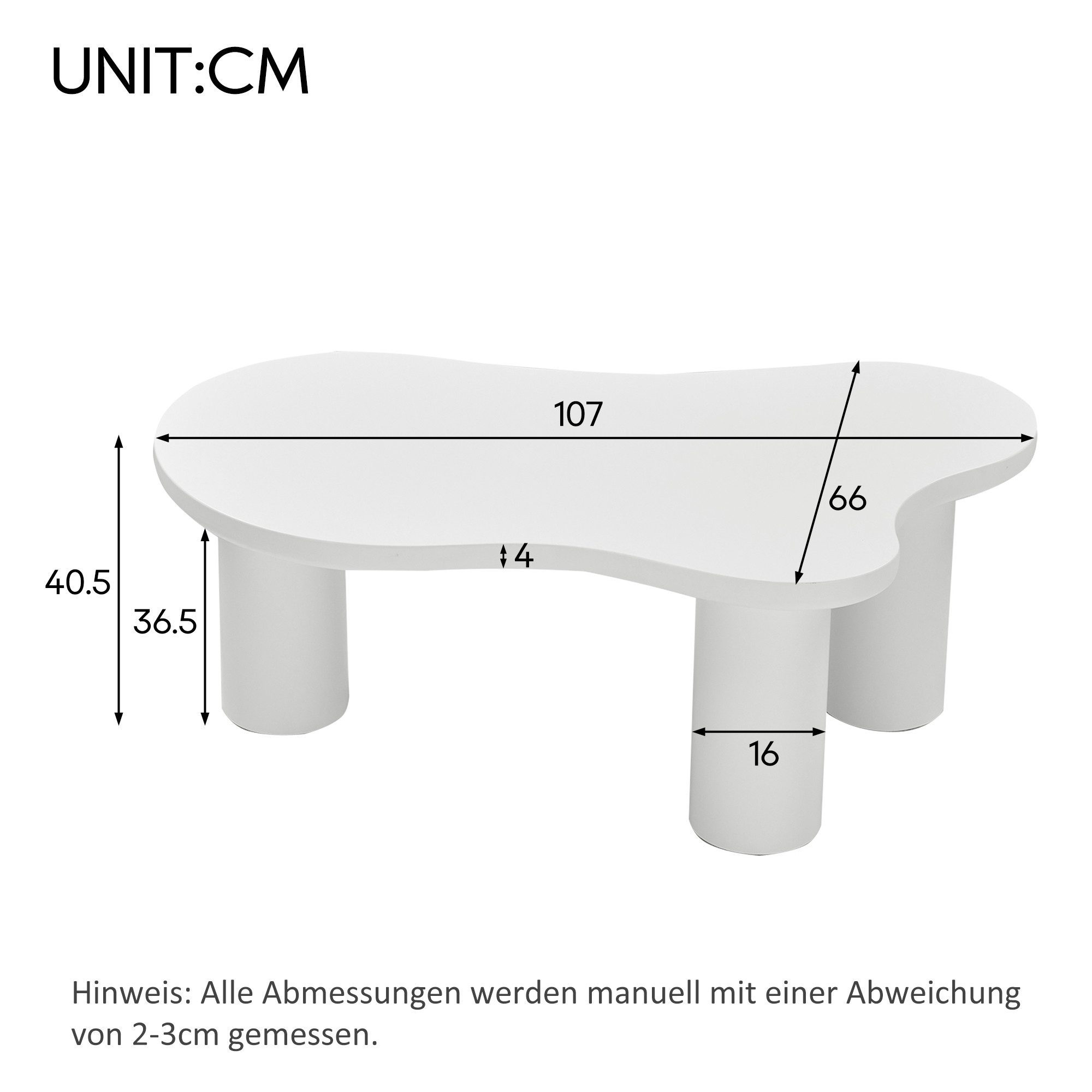 SinLaw Couchtisch Couchtisch Wolkenform, MDF & günstig online kaufen