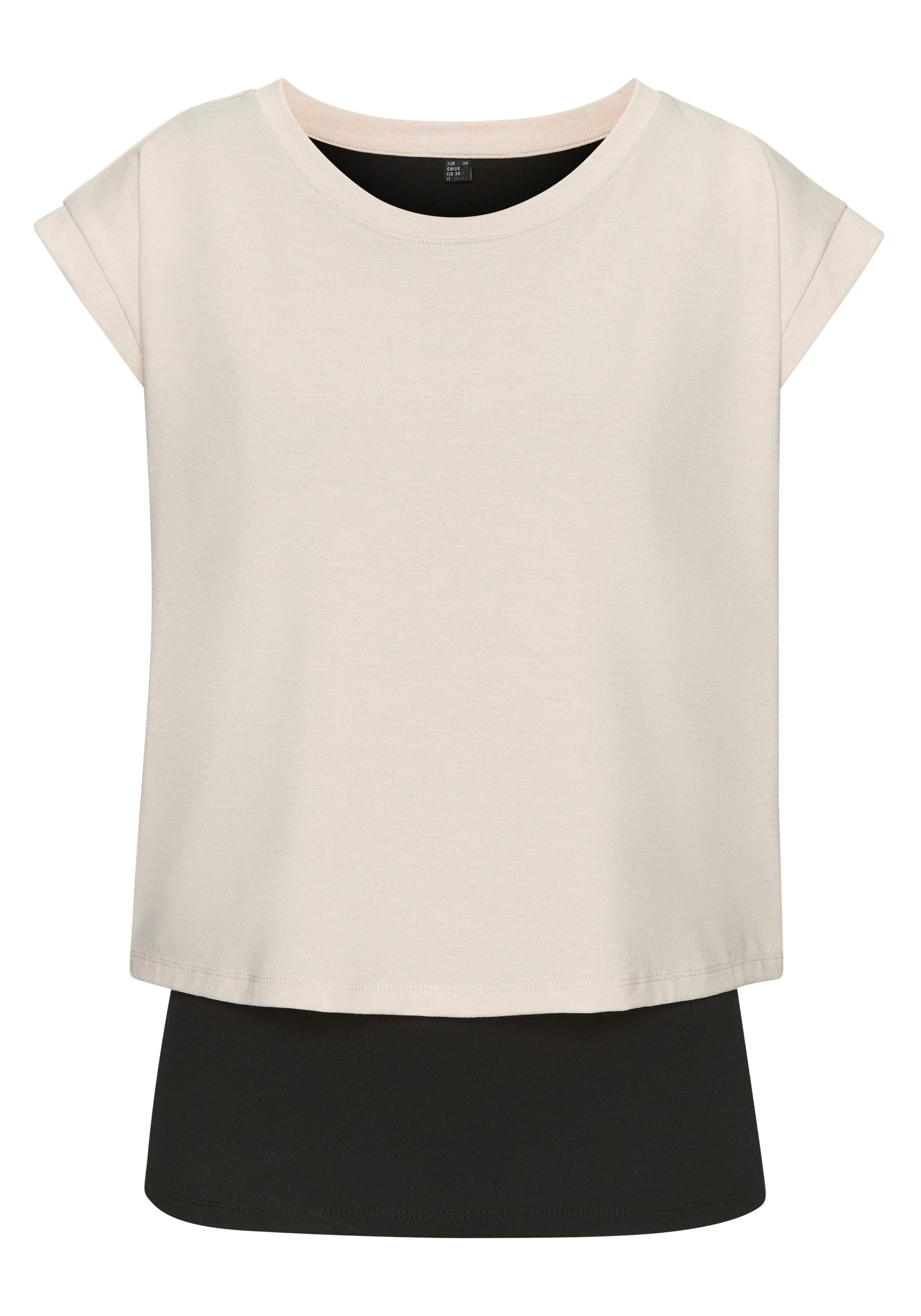 LASCANA ACTIVE Layershirt, 2 in 1 T-Shirt im Layer-Design günstig online kaufen