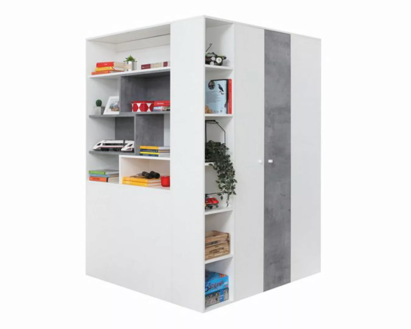 Deine Möbel 24 Eckschrank SIMON 01 Garderobe Jugendzimmer Kinderzimmer (Set günstig online kaufen