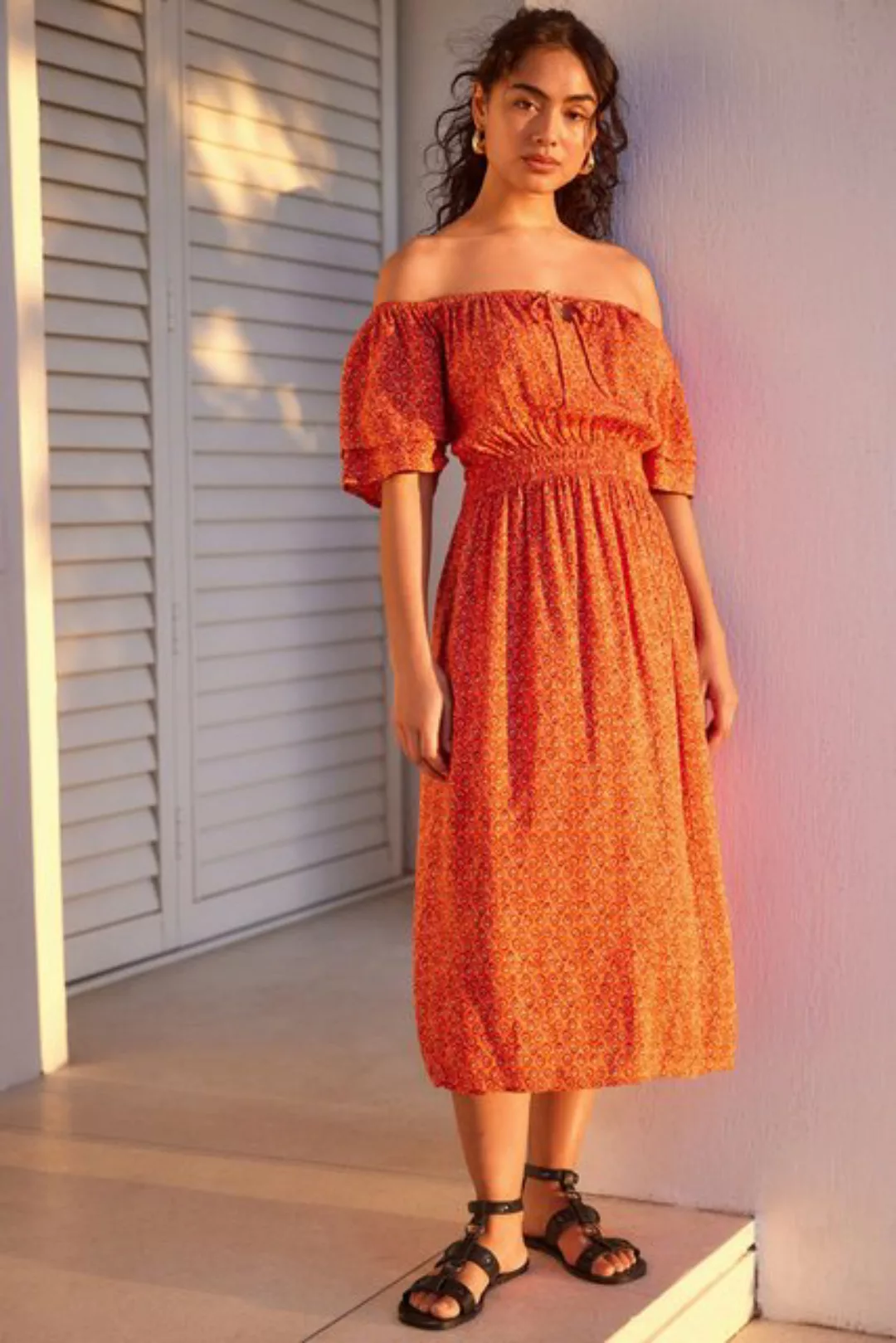 Next Sommerkleid Schulterfreies Sommerkleid (1-tlg) günstig online kaufen