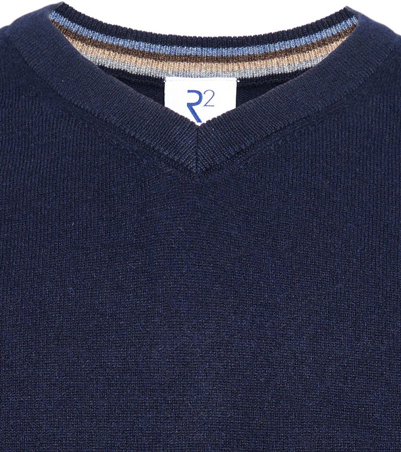 R2 Pullover Merino Wool Navy - Größe L günstig online kaufen