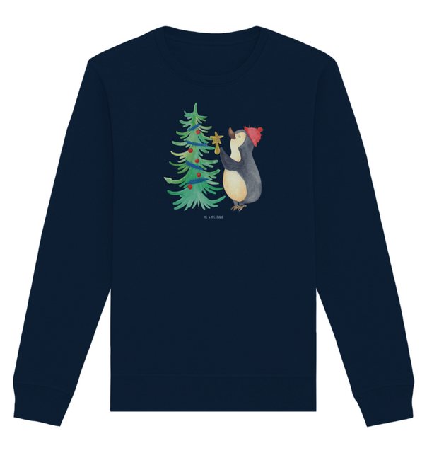 Mr. & Mrs. Panda Longpullover Größe L Pinguin Weihnachtsbaum - French Navy günstig online kaufen