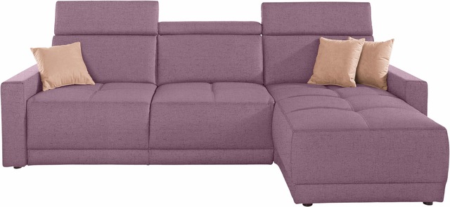 DOMO collection Ecksofa "Ava mit moderner Sitzheftung & toller Doppelnaht, günstig online kaufen