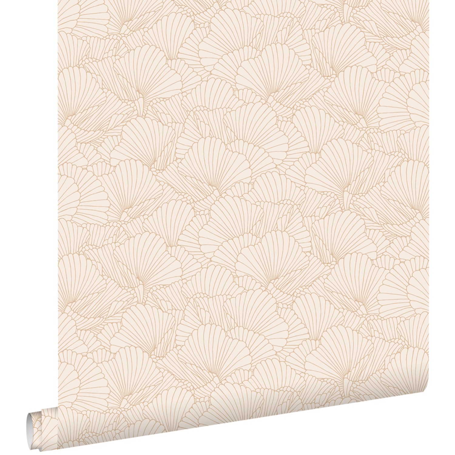 ESTAhome Tapete Gezeichnete Blätter 7395 Sandbeige und Terrakotta 0.53 x 10 günstig online kaufen