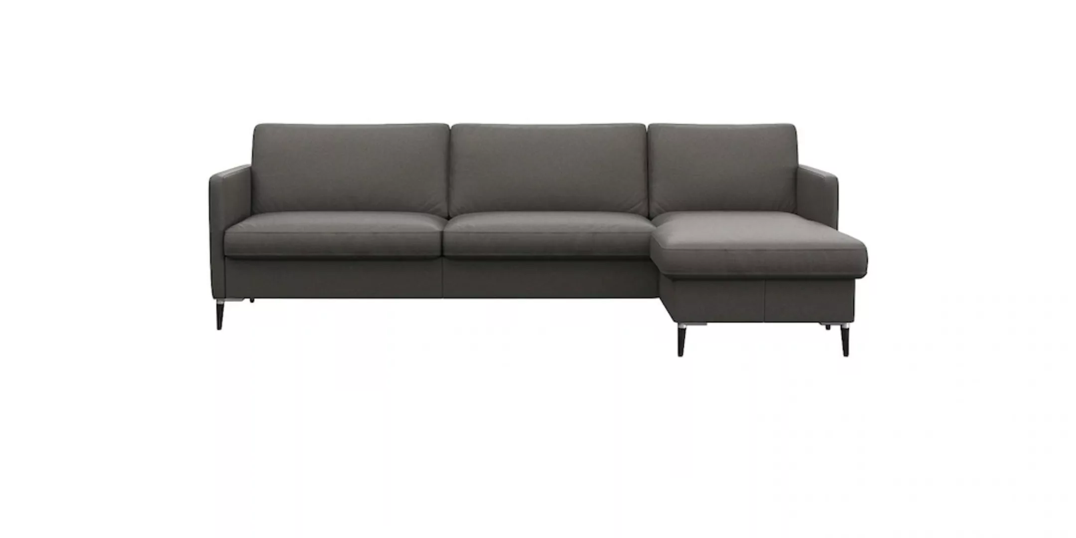 FLEXLUX Ecksofa "Fiore, L-Form", schmale Armlehnen, Kaltschaum, Füße Alu+sc günstig online kaufen