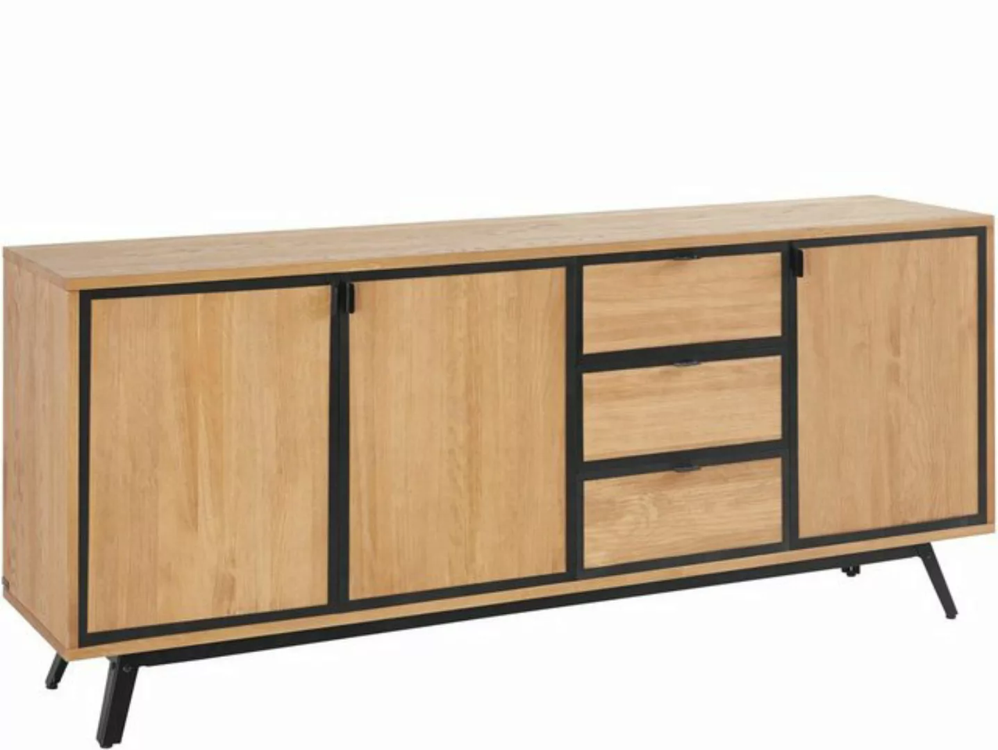 loft24 Mehrzweckschrank Malti Sideboard Anrichte aus Kiefer 3 Türen 3 Schub günstig online kaufen