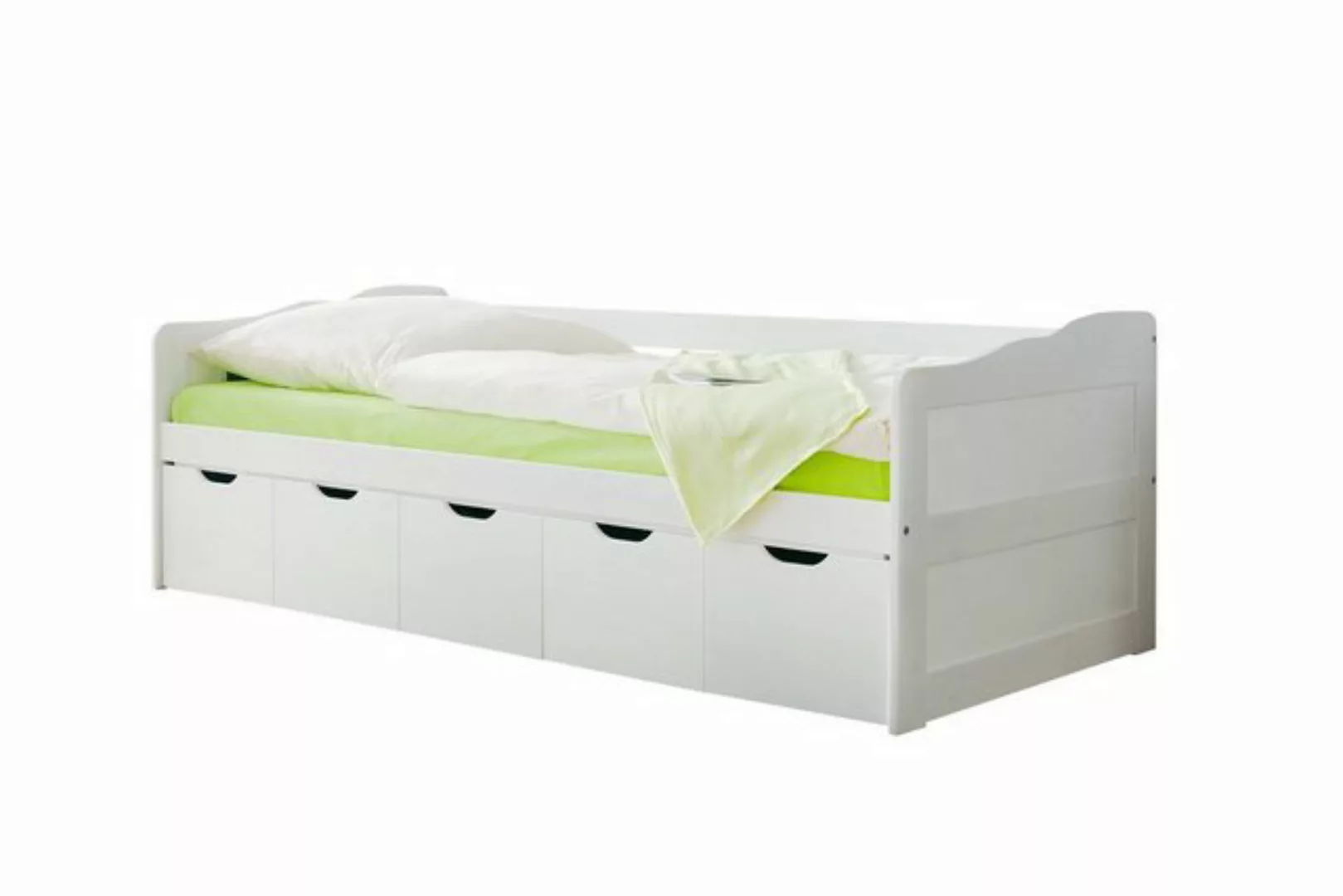 TICAA Sofabett Maria Massivholz Weiß weiß Gr. 90 x 200 günstig online kaufen