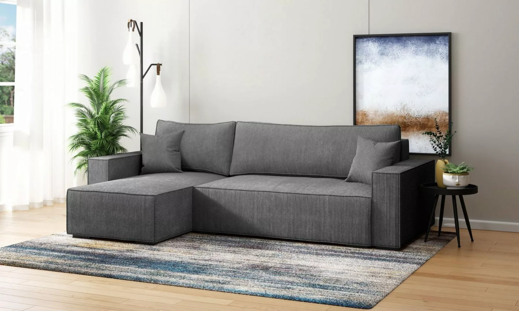 INOSIGN Ecksofa Winton Cordsofa / Schlafsofa 253 cm, Cord, Recamiere wechse günstig online kaufen