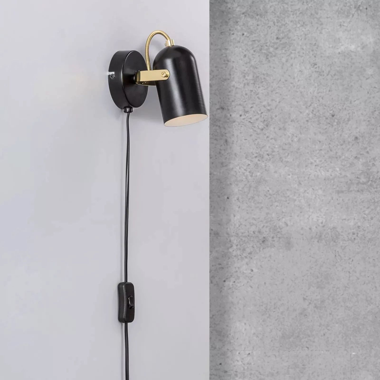 Wandleuchte Lotus mit Kabel und Stecker günstig online kaufen