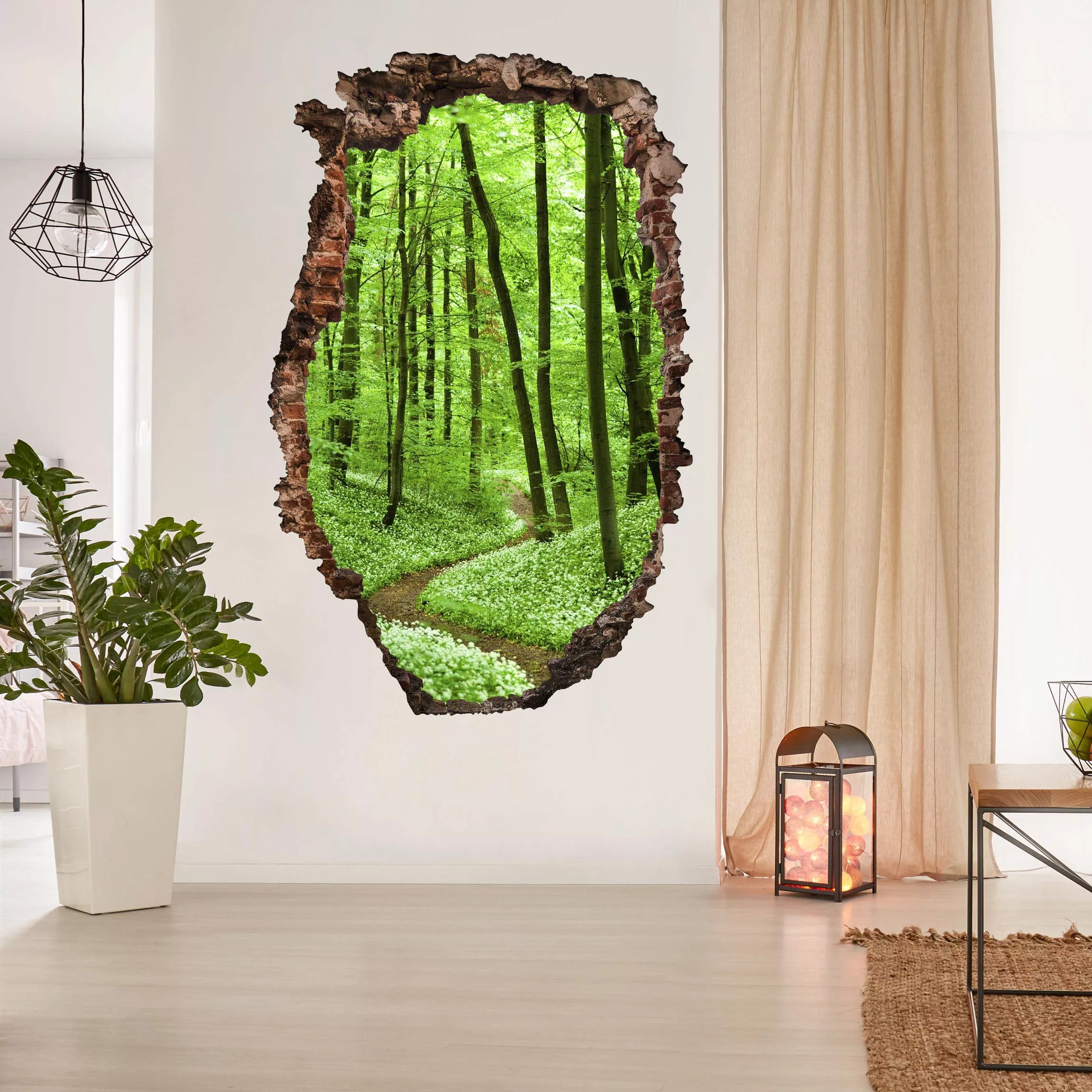 3D Wandtattoo Romantischer Waldweg günstig online kaufen
