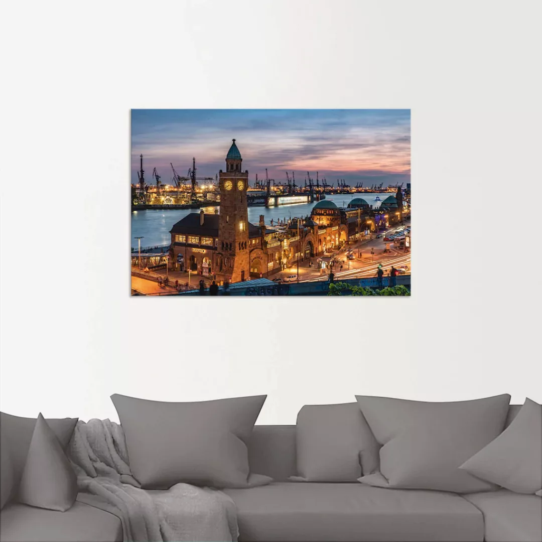 Artland Wandbild »Landungsbrücken Hamburg«, Hamburg, (1 St.), als Alubild, günstig online kaufen