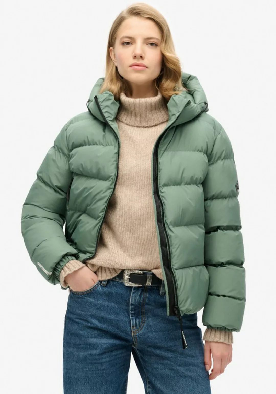 Superdry Steppjacke HOODED SPORTS PUFFER JACKET günstig online kaufen