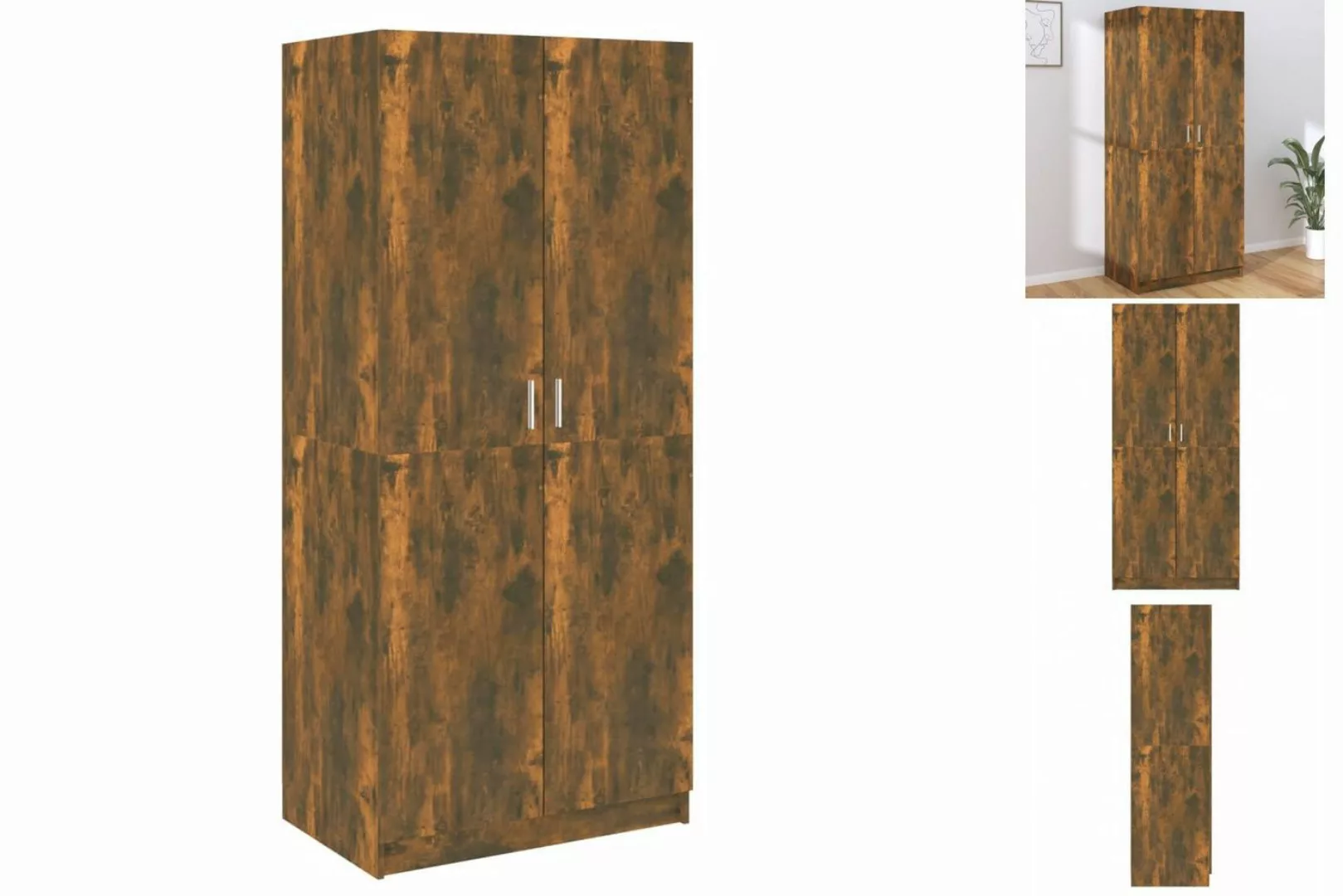 vidaXL Kleiderschrank Kleiderschrank Räuchereiche 80x52x180 cm Spanplatte günstig online kaufen