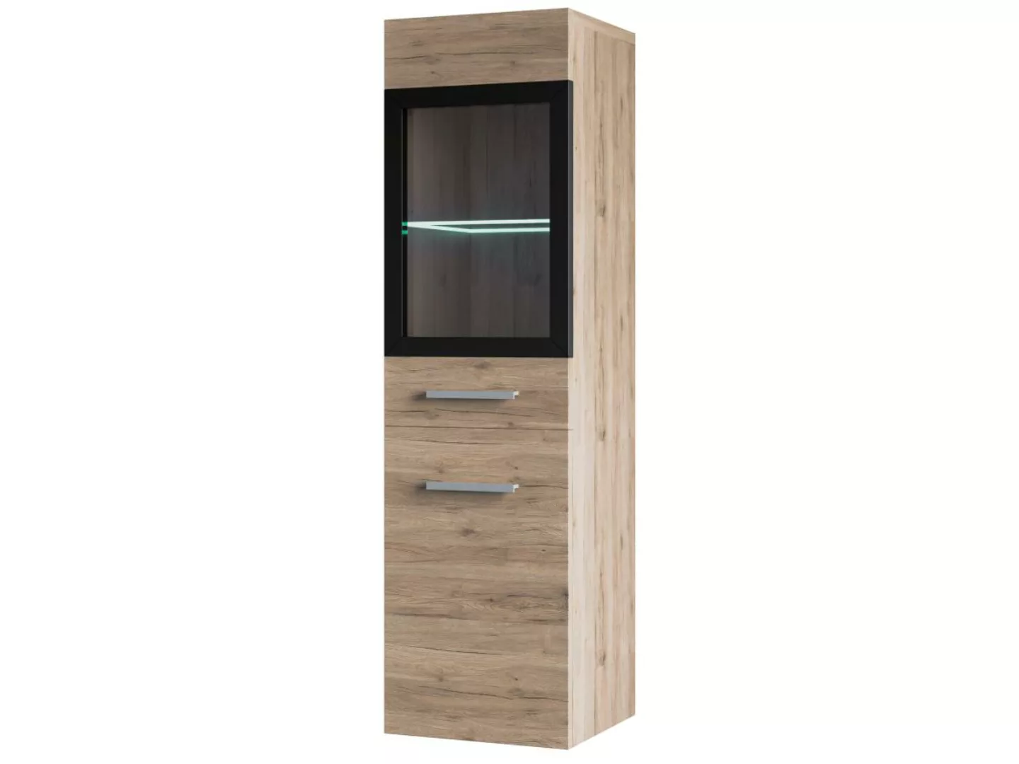 Badezimmerschrank mit LEDs - 30 x 30 x 109 cm - Helle Naturfarben - LAURINE günstig online kaufen