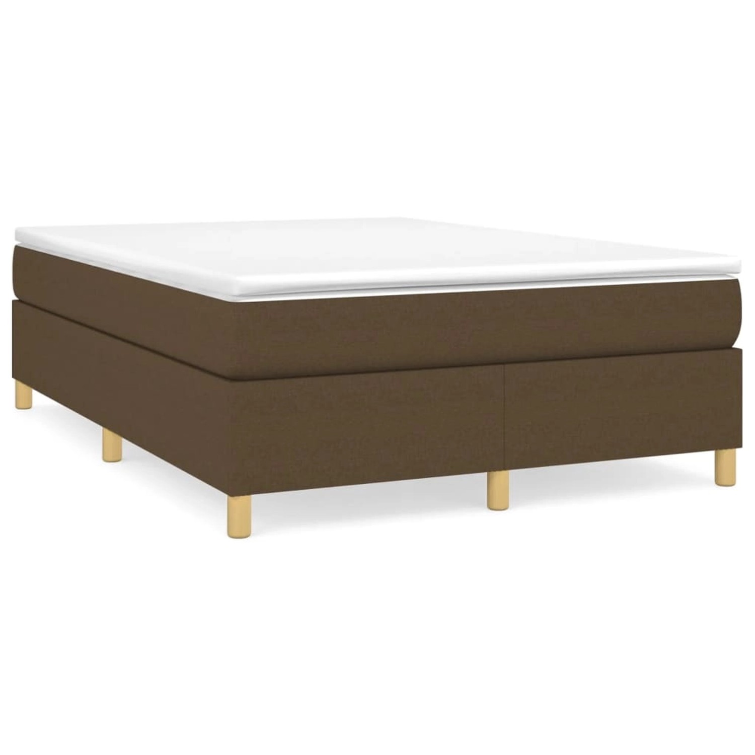 Vidaxl Boxspringbett Dunkelbraun 140x190 Cm Stoff günstig online kaufen