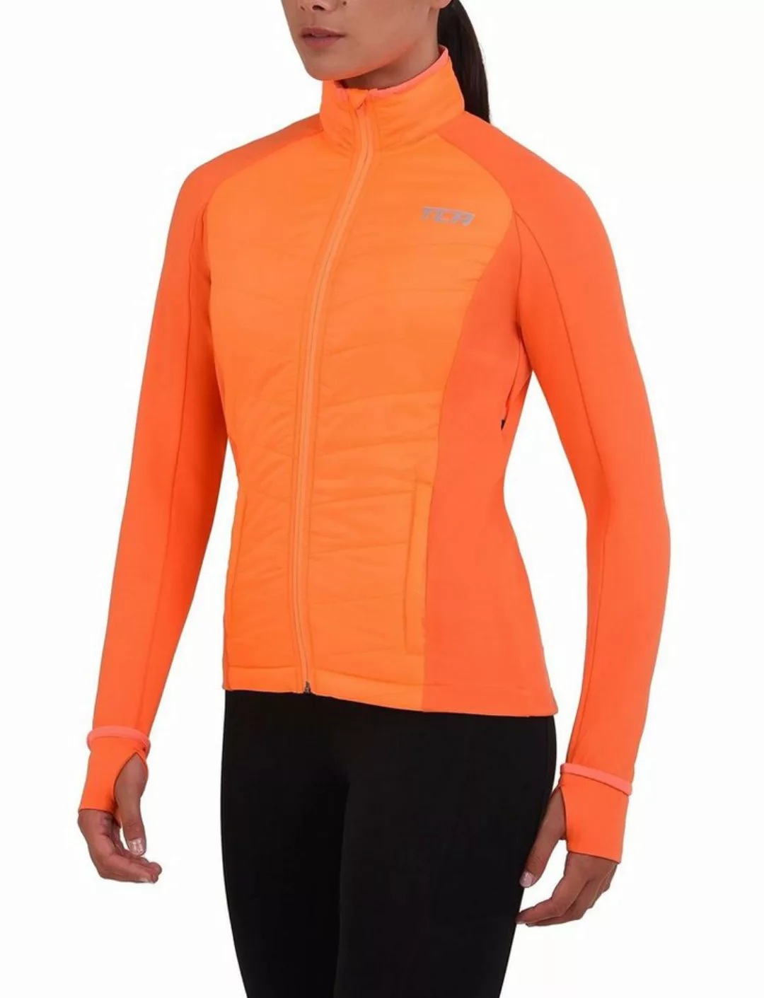 TCA Trainingspullover TCA Damen Excel Runner Laufjacke - Orange (1-tlg) günstig online kaufen