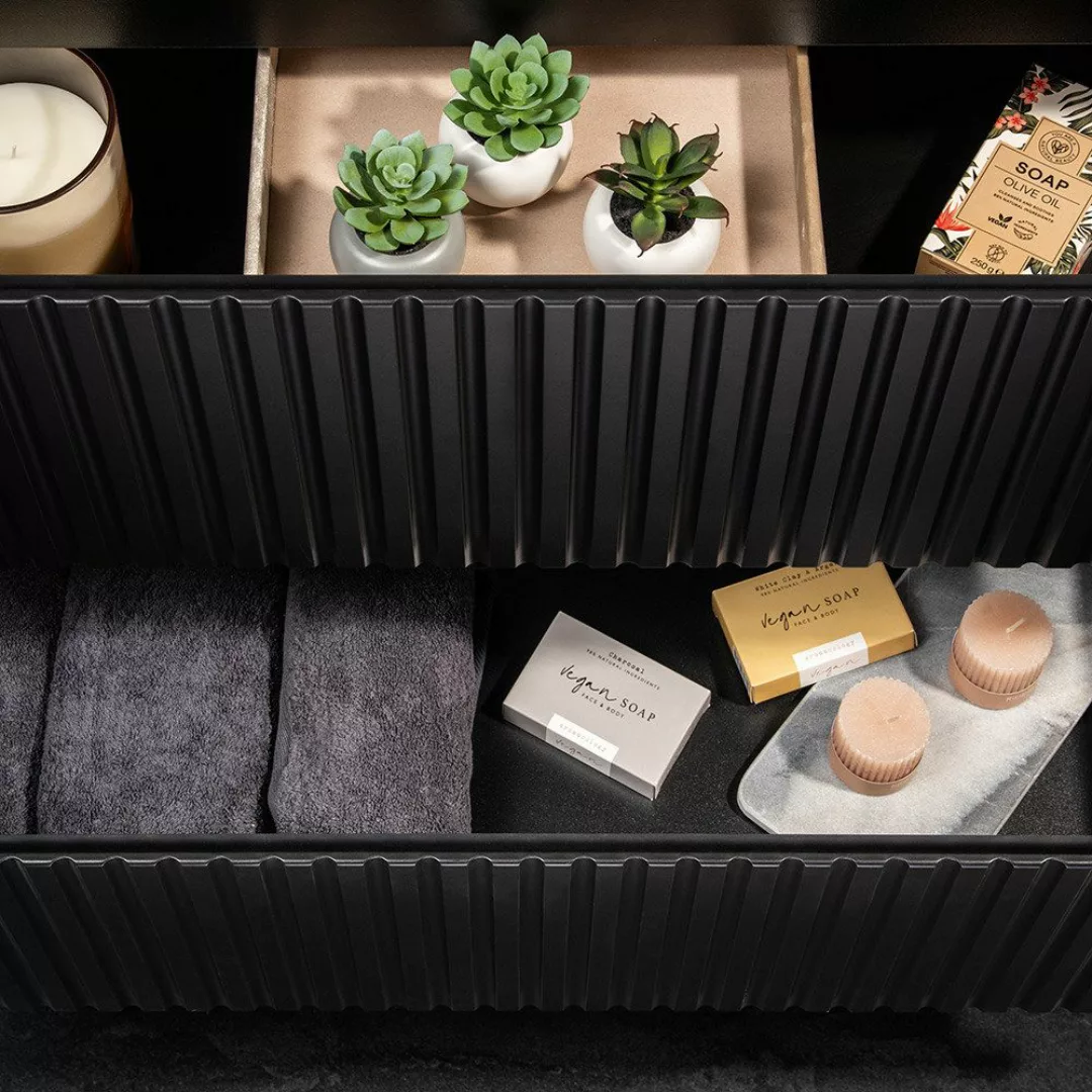 Lomadox Waschtisch NEWPORT-56-BLACK, 60cm breit mit günstig online kaufen