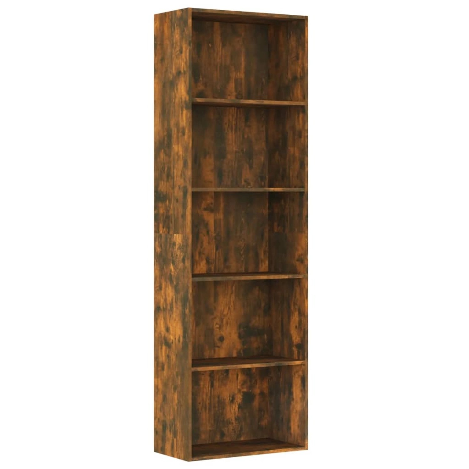 vidaXL Bücherregal 5 Fächer Räuchereiche 60x30x189 cm Holzwerkstoff günstig online kaufen