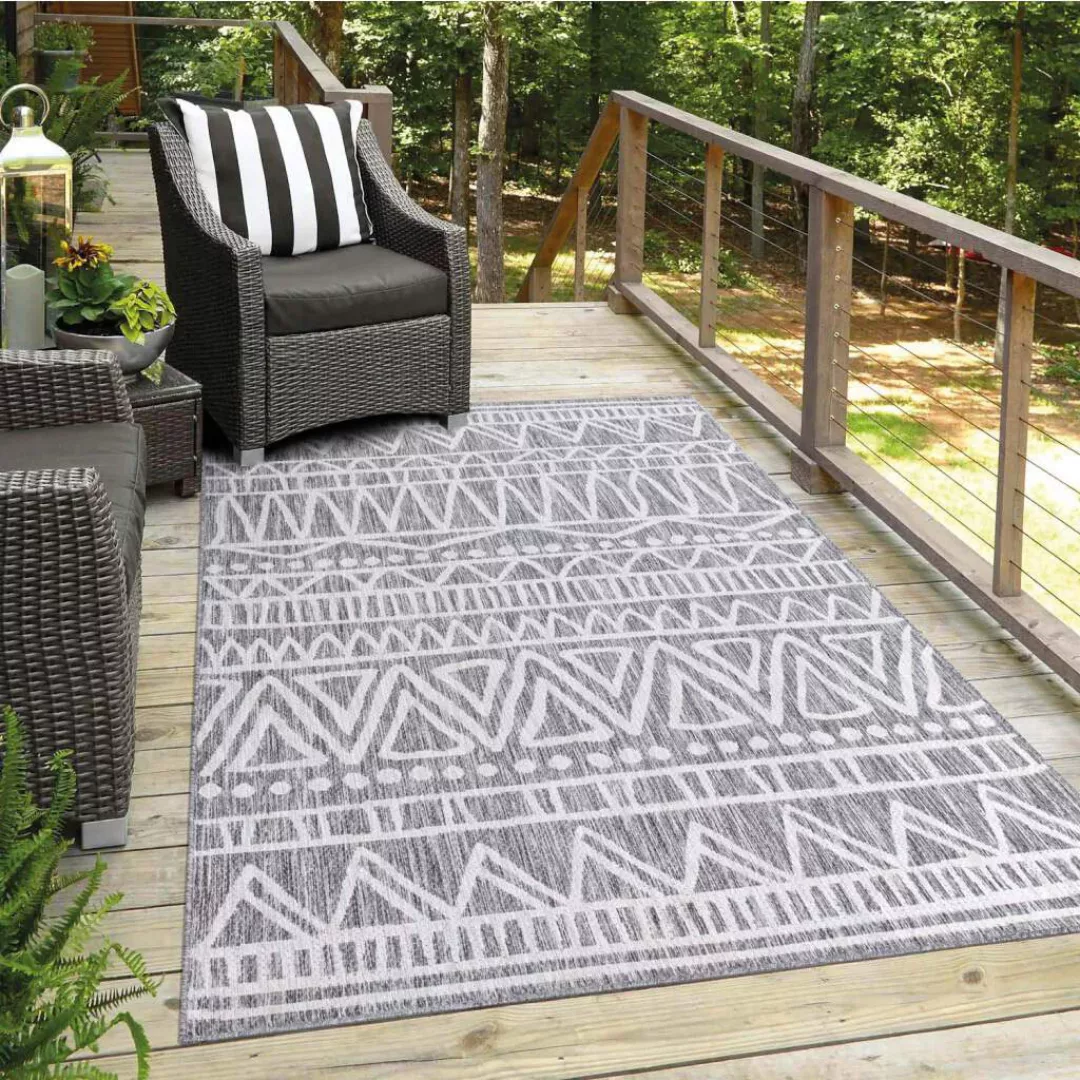 Carpet City Teppich »Outdoor 476«, rechteckig, UV-beständig, Flachgewebe, a günstig online kaufen