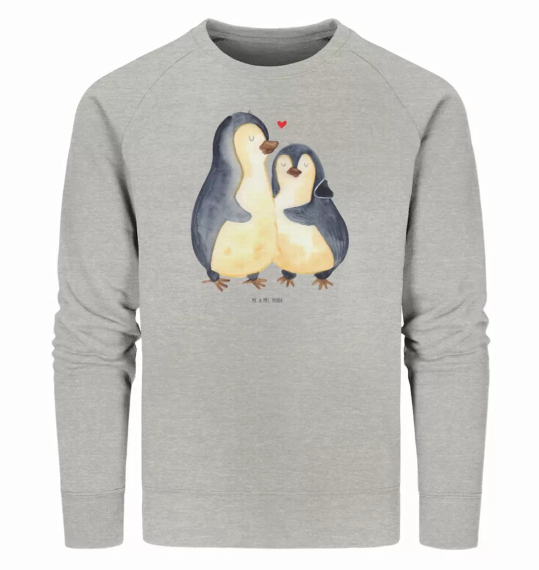 Mr. & Mrs. Panda Longpullover Größe L Pinguin umarmen - Heather Grey - Gesc günstig online kaufen